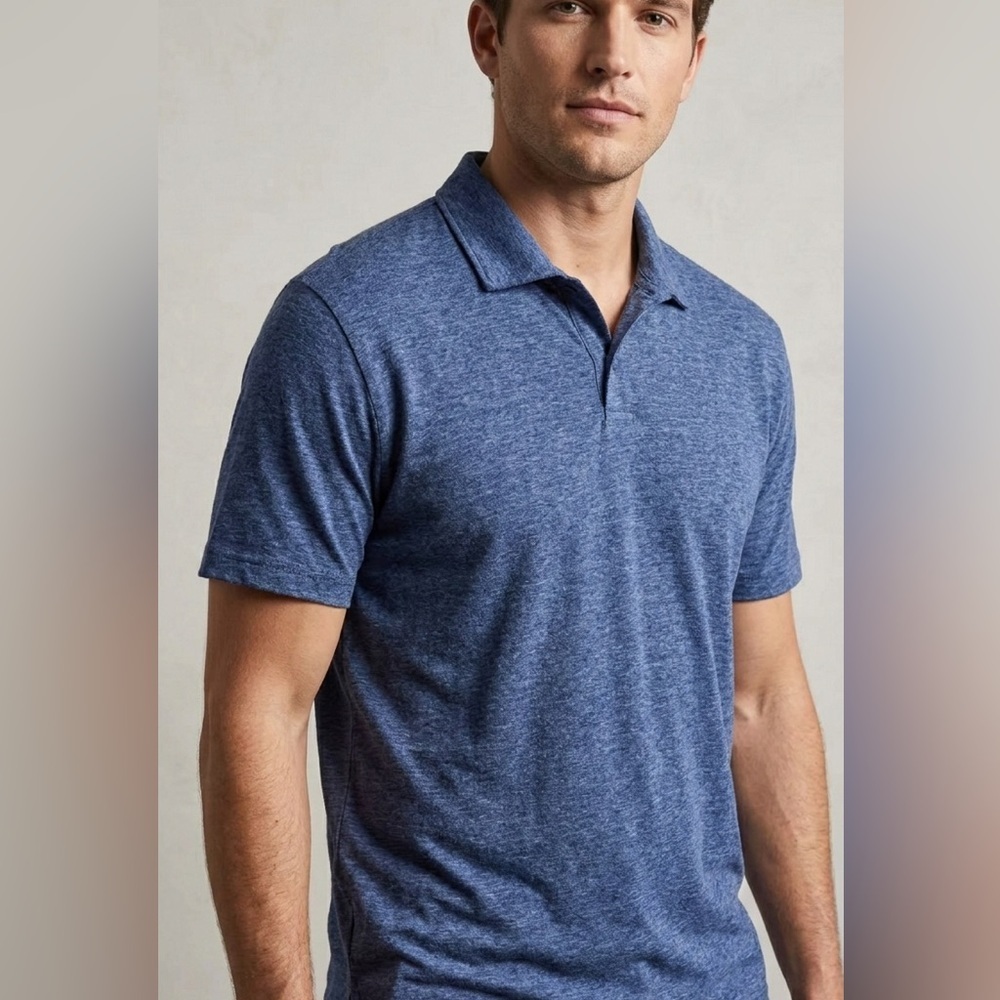 Banana Republic Linen Blend Shirt in Dark Blue— size xl